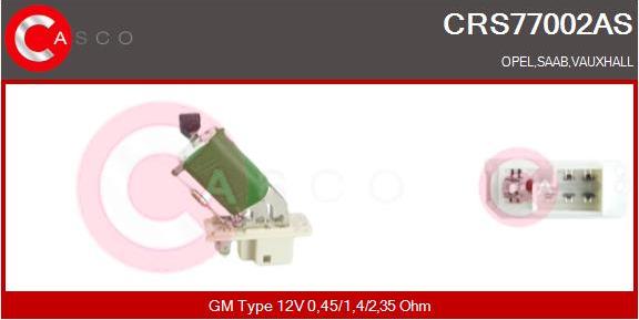 Casco CRS77002AS - Resistor, interior blower car-mod.net