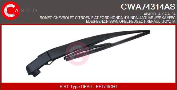 Casco CWA74314AS - Wiper Arm, window cleaning car-mod.net