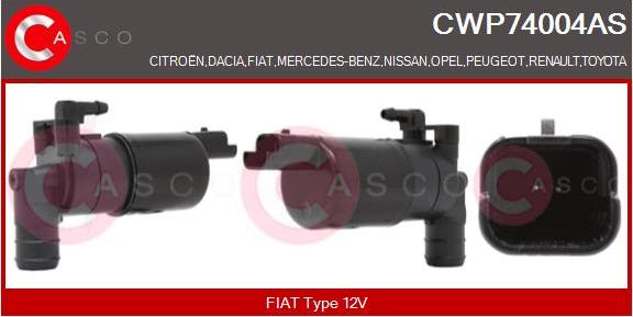 Casco CWP74004AS - Water Pump, window cleaning car-mod.net