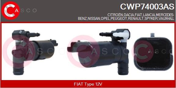 Casco CWP74003AS - Water Pump, window cleaning car-mod.net