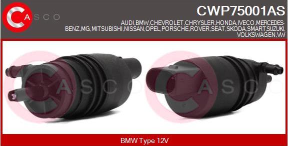 Casco CWP75001AS - Water Pump, window cleaning car-mod.net