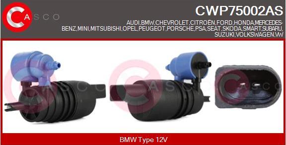 Casco CWP75002AS - Water Pump, window cleaning car-mod.net