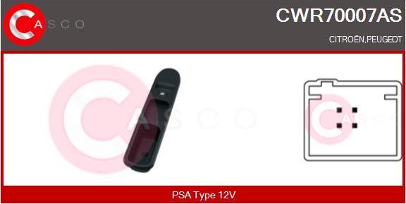 Casco CWR70007AS - Switch, window regulator car-mod.net