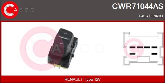 Casco CWR71044AS - Switch, window regulator car-mod.net