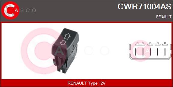 Casco CWR71004AS - Switch, window regulator car-mod.net