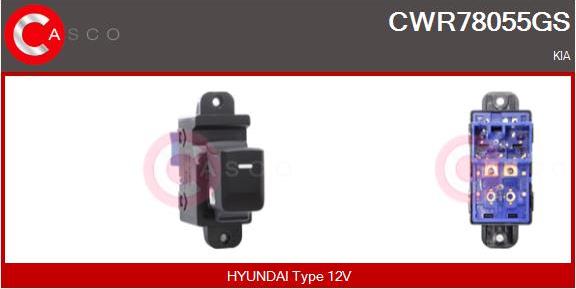 Casco CWR78055GS - Switch, window regulator car-mod.net