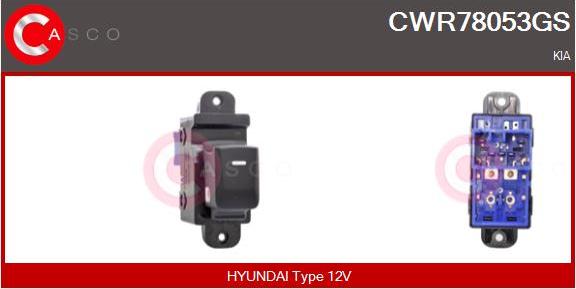 Casco CWR78053GS - Switch, window regulator car-mod.net