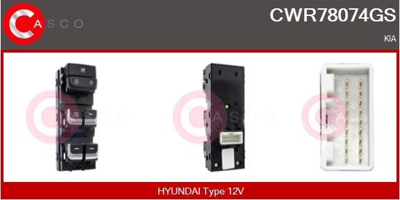 Casco CWR78074GS - Switch, window regulator car-mod.net
