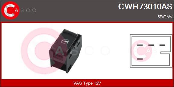 Casco CWR73010AS - Switch, window regulator car-mod.net