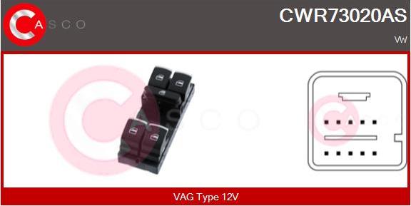 Casco CWR73020AS - Switch, window regulator car-mod.net