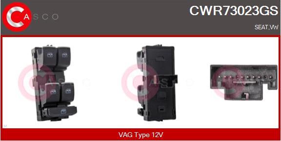 Casco CWR73023GS - Switch, window regulator car-mod.net