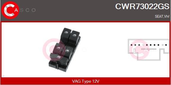 Casco CWR73022GS - Switch, window regulator car-mod.net