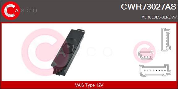 Casco CWR73027AS - Switch, window regulator car-mod.net