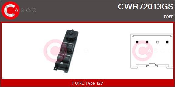 Casco CWR72013GS - Switch, window regulator car-mod.net