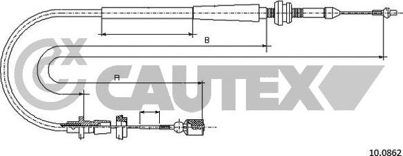 Cautex 010082 - Accelerator Cable car-mod.net