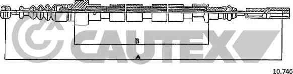 Cautex 763009 - Cable, parking brake car-mod.net