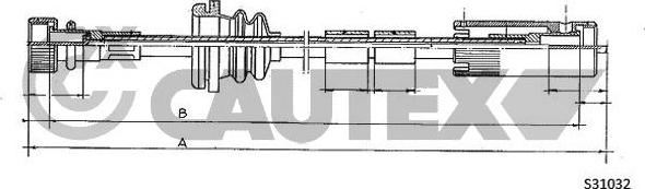 Cautex 762958 - Tacho Shaft car-mod.net