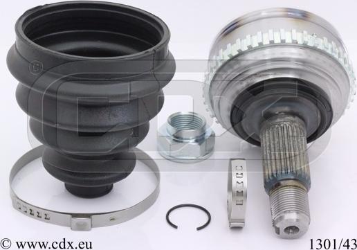 CDX 1301/43 - CV Joint Kit, drive shaft car-mod.net