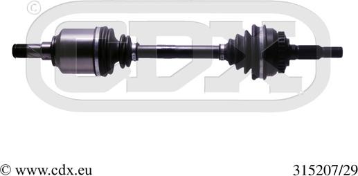CDX 315207/29 - Drive Shaft car-mod.net
