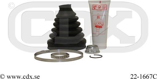CDX 22-1667C - Bellow, drive shaft car-mod.net