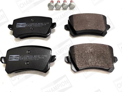Champion 573667CH - Brake Pad Set, disc brake car-mod.net