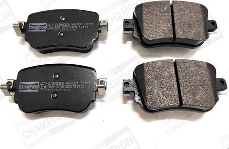 Champion 573603CH - Brake Pad Set, disc brake car-mod.net