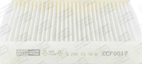 Champion CCF0017 - Filter, interior air car-mod.net