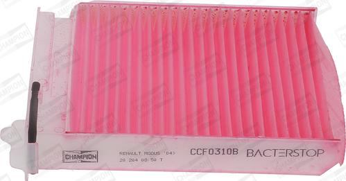Champion CCF0310B - Filter, interior air car-mod.net