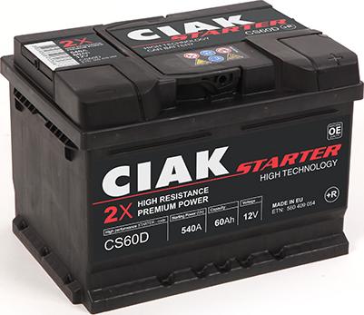 CIAKStarter CS60D - Starter Battery car-mod.net