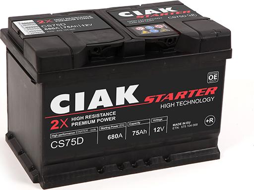 CIAKStarter CS75D - Starter Battery car-mod.net