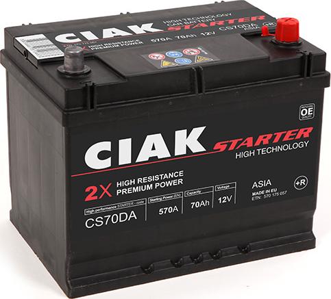 CIAKStarter CS70DA - Starter Battery car-mod.net
