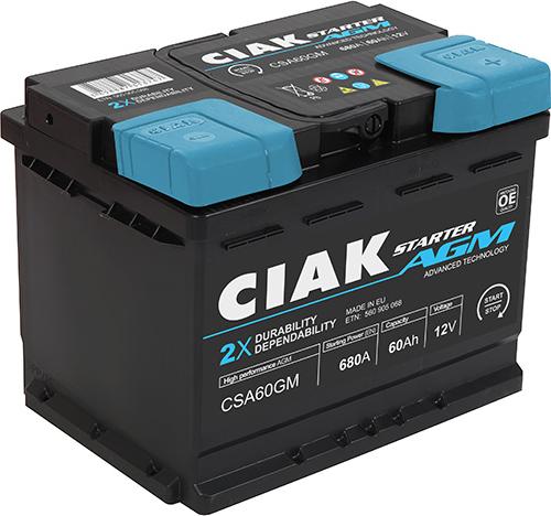 CIAKStarter CSA60GM - Starter Battery car-mod.net