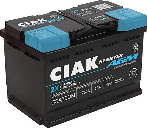 CIAKStarter CSA70GM - Starter Battery car-mod.net