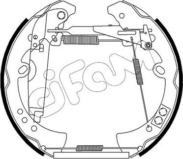 Cifam 151-508 - Drum Brake Shoe Set car-mod.net
