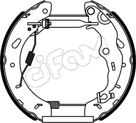 Cifam 151-535 - Drum Brake Shoe Set car-mod.net