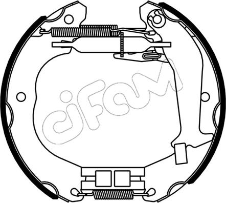 Cifam 151-533 - Drum Brake Shoe Set car-mod.net
