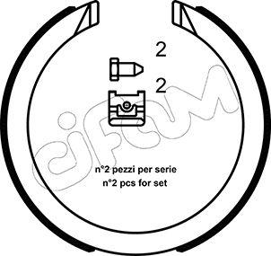Cifam 153-491K - Brake Shoe Set, parking brake car-mod.net