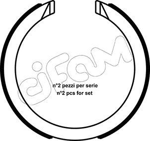 Cifam 153-491 - Brake Shoe Set, parking brake car-mod.net
