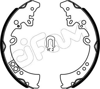 Cifam 153-445J - Drum Brake Shoe Set car-mod.net
