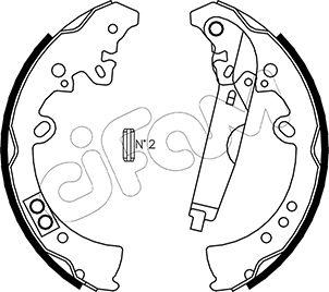 Cifam 153-445 - Drum Brake Shoe Set car-mod.net