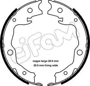 Cifam 153-450 - Brake Shoe Set, parking brake car-mod.net
