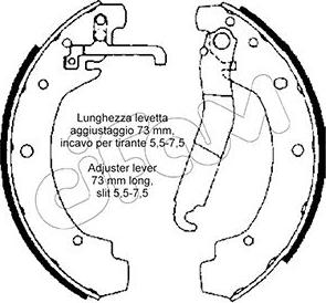 Cifam 153-463 - Drum Brake Shoe Set car-mod.net