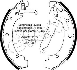 Cifam 153-467 - Drum Brake Shoe Set car-mod.net