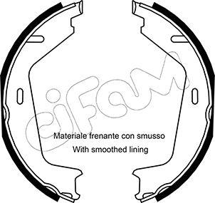 Cifam 153-530 - Brake Shoe Set, parking brake car-mod.net