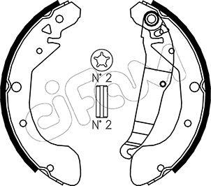 Cifam 153-049 - Drum Brake Shoe Set car-mod.net