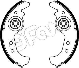 Cifam 153-063 - Drum Brake Shoe Set car-mod.net