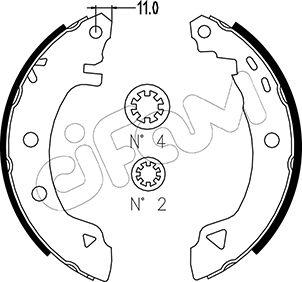 Cifam 153-002 - Drum Brake Shoe Set car-mod.net