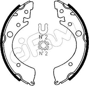 Cifam 153-151 - Drum Brake Shoe Set car-mod.net