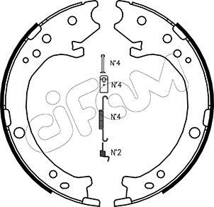 Cifam 153-161K - Brake Shoe Set, parking brake car-mod.net