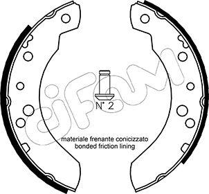 Cifam 153-115 - Drum Brake Shoe Set car-mod.net